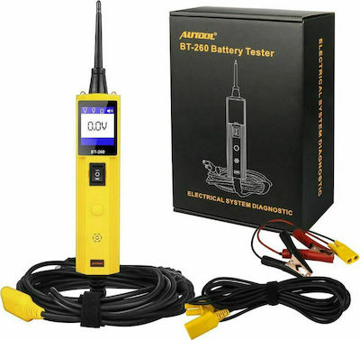 Autool BT260 Digital Battery Tester with Crocodile Clips