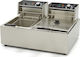 Lappas Commercial Electric Double Fryer 2x6lt 5kW 57x41.6x31.5cm LPM-82