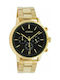 Oozoo Watch Chronograph Battery with Gold Metal Bracelet C10548