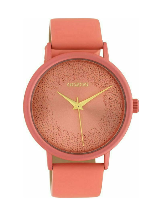 Oozoo Watch with Pink Leather Strap C10580