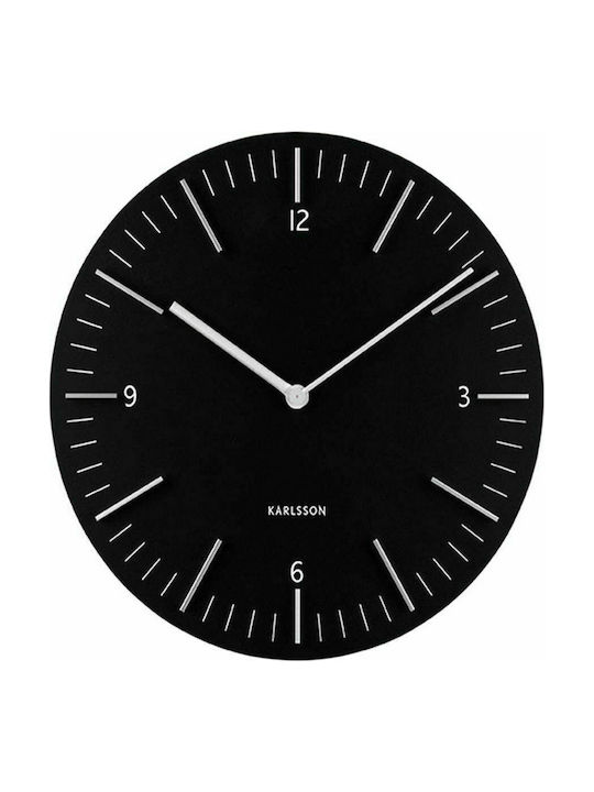 Karlsson Detailed Wall Clock Metallic Black Ø30cm