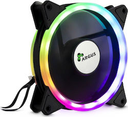 Inter-Tech Argus RS-041 RGB Ventilator Carcasă 120mm cu Conexiune 4-Pin PWM 1buc