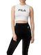 Fila Heritage Inez Women's Athletic Crop Top Sleeveless White