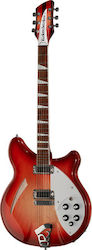 Rickenbacker 360 Σετ Ηλεκτρική Κιθάρα Semiacoustic με Θήκη Burst