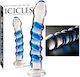 Pipedream Icicles No 5 Hand Blown Glass 18cm Clear / Blue