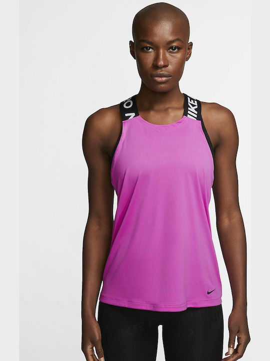 Nike Dri-Fit Pro Αμάνικη Γυναικεία Αθλητική Μπλ...