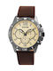 Raptor Watch Battery with Brown Leather Strap RA20267-001