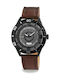 Raptor Watch Battery with Brown Leather Strap RA20259-005