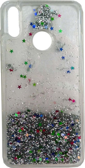Umschlag Rückseite Silikon Silber (Huawei P Smart 2019 / Ehre 10 Lite)