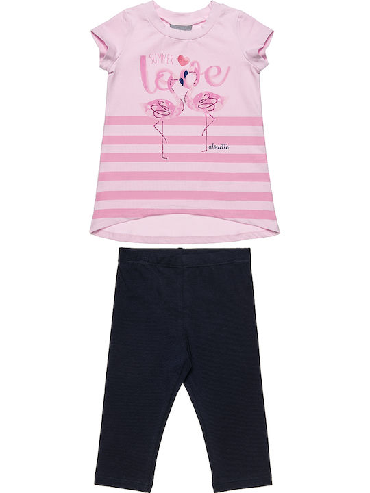 Alouette Kids Set with Leggings Summer 2pcs Pink