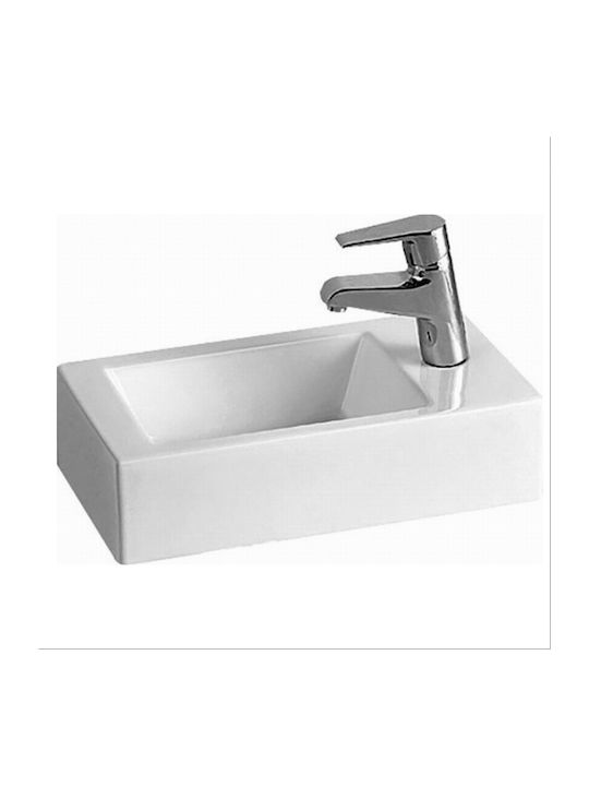 Pyramis Lobelia Vessel Sink Porcelain 45x26x10cm White