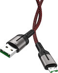 Hoco U68 Gusto Împletit USB 2.0 spre micro USB Cablu Roșu 1.2m (HC-U68MR) 1buc