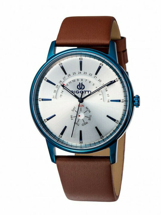 Bigotti Milano Watch Battery with Leather Strap