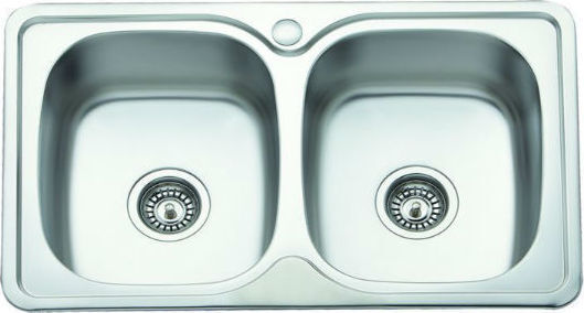 Gloria Micro-Due 20-7745 Drop-In Мивка Inox Сатен Ш78xД45см Сребрист