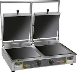 Roller Grill GVD335 Commercial Double Sandwich Maker with Ceramic Ribbed Top and Flat Bottom 3400W