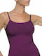 Helios Women's T-Shirt with Spaghetti Strap Dark Purple