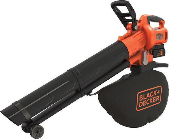 Black & Decker Handheld Leaf Blower / Vacuum 36V with 1 Battery 2.5Ah & Maximum Air Speed 270km/h