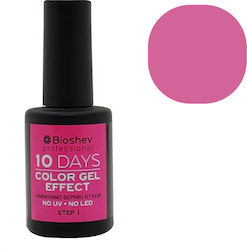 Bioshev Professional 10 Days Color Gel Effect Gloss Βερνίκι Νυχιών Μακράς Διαρκείας Φούξια 211 11ml