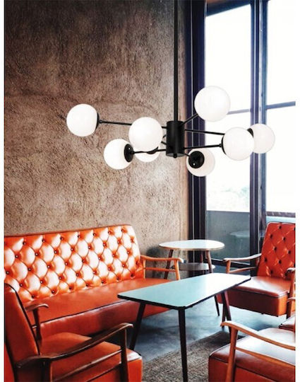 Viokef Anouk Pendant Light Black with Socket E14, E.14 28x12x36cm