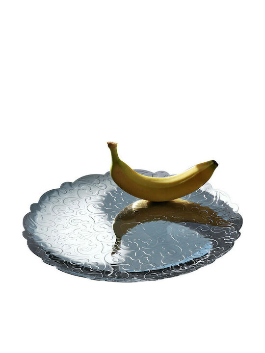 Alessi Dressed Mirror Неръждаем Кръгъл Поднос за сервиране в Сребрист Цвят MW07 1бр