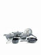 Royalty Line Set de vase de gătit din aluminiu turnat Gray cu strat de piatră RL-BS1010M-GREY 10buc