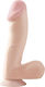Basix Rubber Works Glass Dildo with Balls and Suction Cup Light 17cm