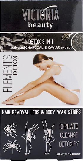 Victoria Beauty Elements Detox Haarentfernungswachs Streifen 20 Stück