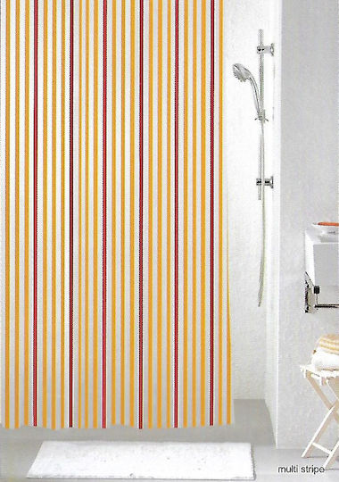 Palamaiki Multi Stripe Shower Curtain 180x200cm Multi
