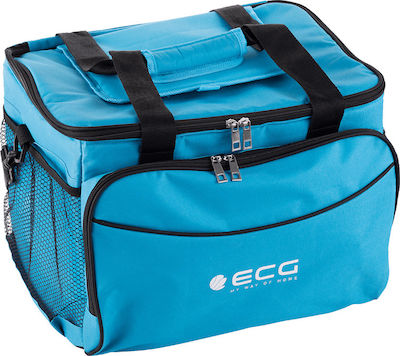 ECG Ισοθερμική Τσάντα Ώμου Cooler Box 30 λίτρων Γαλάζια Μ36 x Π25 x Υ28εκ.