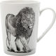 Maxwell & Williams African Lion Ceramic Cup White 450ml