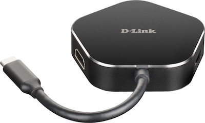 D-Link USB-C Stație de andocare cu HDMI 4K PD Ethernet Negru (DUB-M420)