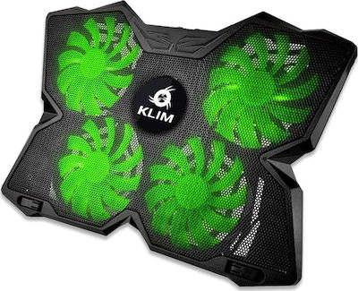 KlimTechs Wind K26 Cooling Pad for Laptop up to 16" with 4 Fan and Lighting