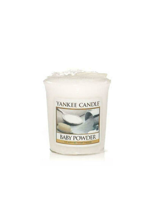 Yankee Candle Lumânare Aromată cu Aromă pudră pentru copii Alb 49gr 1buc