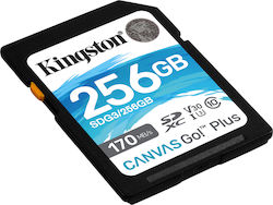 Kingston Canvas Go Plus SDXC 256GB Clasa 10 U3 V30 A2 UHS-I