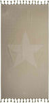 Greenwich Polo Club Star Beach Towel Pareo Beige with Fringes 170x90cm.