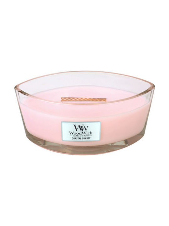 WoodWick Scented Candle Jar with Scent Coastal Sunset Pink 453.6gr 1pcs