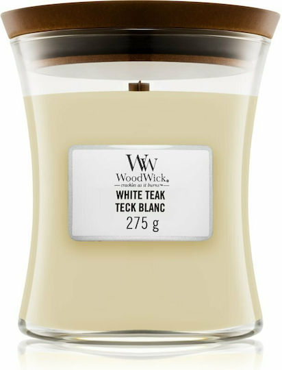 WoodWick Aromatic Soy Candle in Jar with White Teak Scent 275g