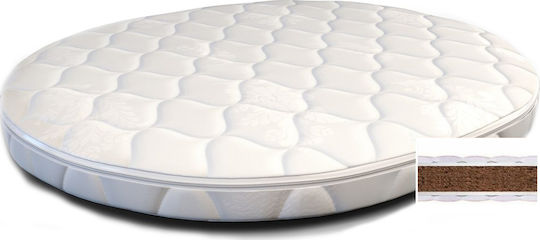 IngVart Saltea Pentru Patut Small Round cu Nucă de cocos & Latex 70cmx70cmx5cm