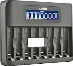 Jupio USB Φορτιστής 8 Μπαταριών Ni-MH Μεγέθους AA/AAA