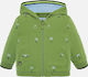 Mayoral Boys Cotton Hooded Sweatshirt with Zipper Green