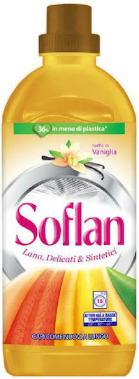 Soflan Liquid Detergent with Fragrance Vanilla for Woolen Clothes 900ml (15 Measuring Cups)