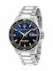 Maserati Sfida Ανδρικό Ρολόι 44mm Μπαταρίας με Ασημί Μεταλλικό Μπρασελέ