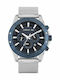 Cerruti Faltugnano Men's Watch 47mm Chronograph Battery with Silver Metal Bracelet
