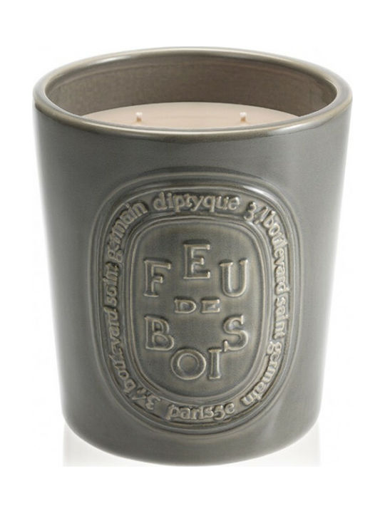 Diptyque Scented Candle Jar with Scent Feu De Bois Gray 1500gr 1pcs