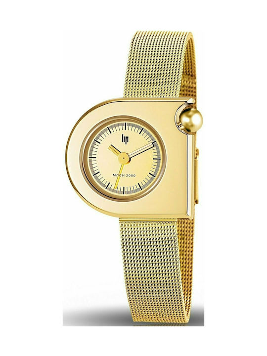 Lip Watches Mach Uhr mit Gold Metallarmband