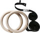 X-FIT Wooden Pro 03-003-675 Gymnastics Rings with Diameter 24cm