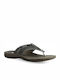 Leder Herrensandalen in Schwarz Farbe