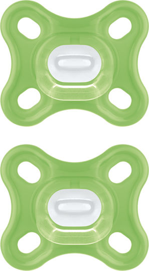 Mam Orthodontic Pacifiers Silicone Green for 0-2 months 2pcs
