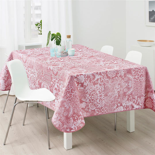 Flamingo Καρέ Τραπεζομάντηλο Αλέκιαστο Paisley Pink 150x150εκ.