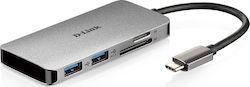 D-Link USB-C Stație de andocare cu HDMI 4K PD Argint (DUB-M610)